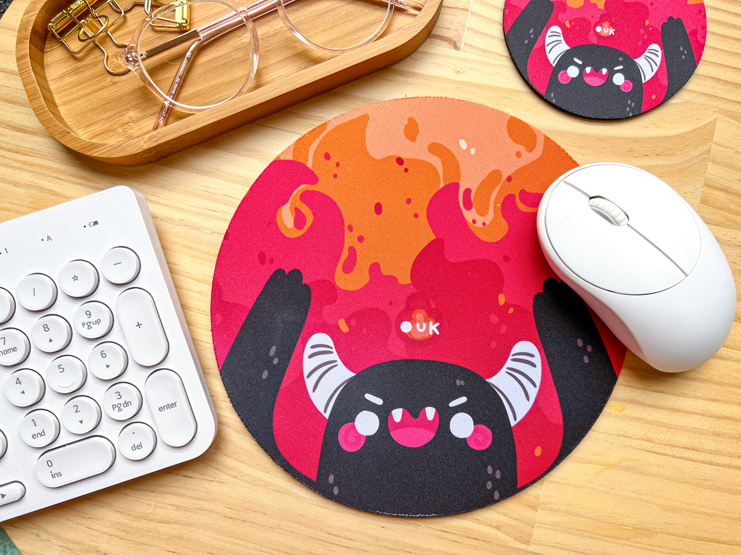Fire Demon Mousepad | Neoprene Mouse Mat