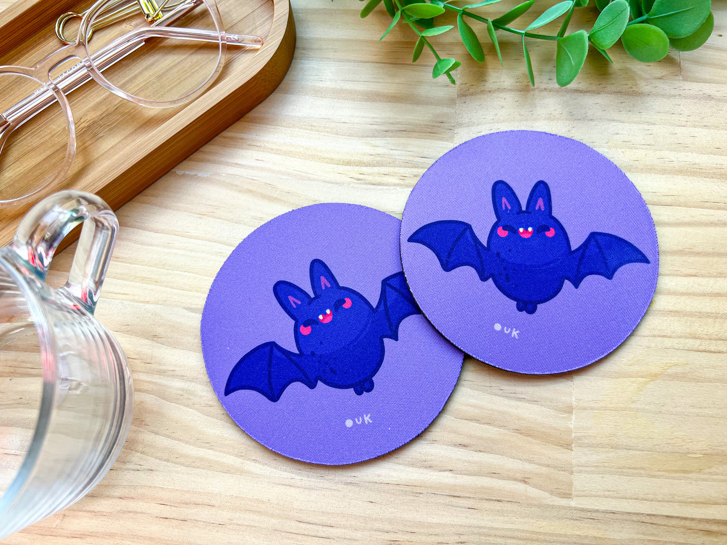 Vampire Bat Coaster | Neoprene Drink Mat