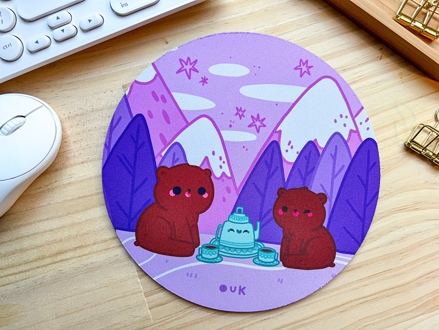 Teddy Bear Picnic Mousepad | Neoprene Mouse Mat