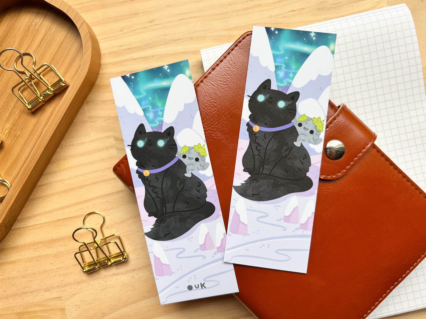 Yule Cat & Troll Bookmark | 400gsm Silky Smooth Velvet-Finish Bookmark