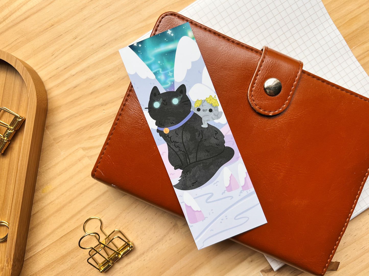 Yule Cat & Troll Bookmark | 400gsm Silky Smooth Velvet-Finish Bookmark