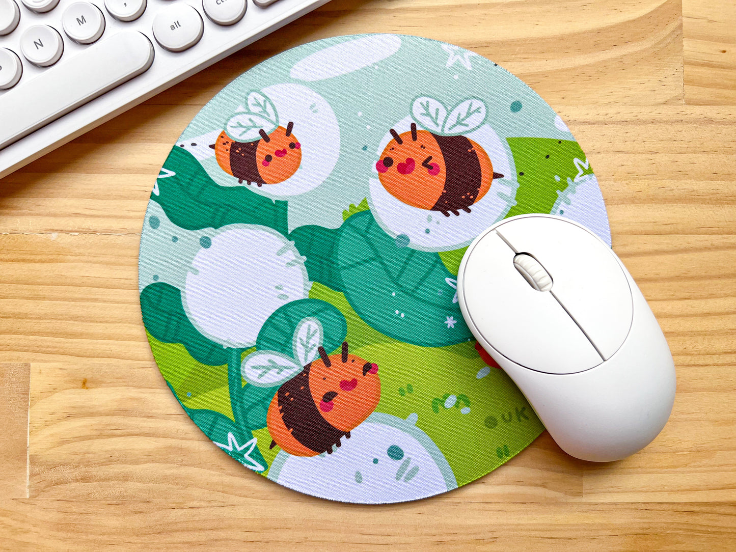 Dandelion Bee Mousepad | Neoprene Mouse Mat