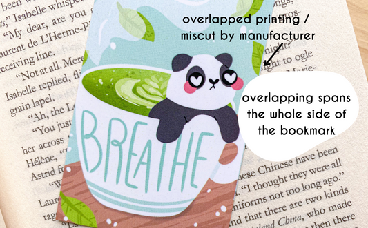 SECONDS Matcha Panda Bookmark | 400gsm Silky Smooth Velvet-Finish Bookmark