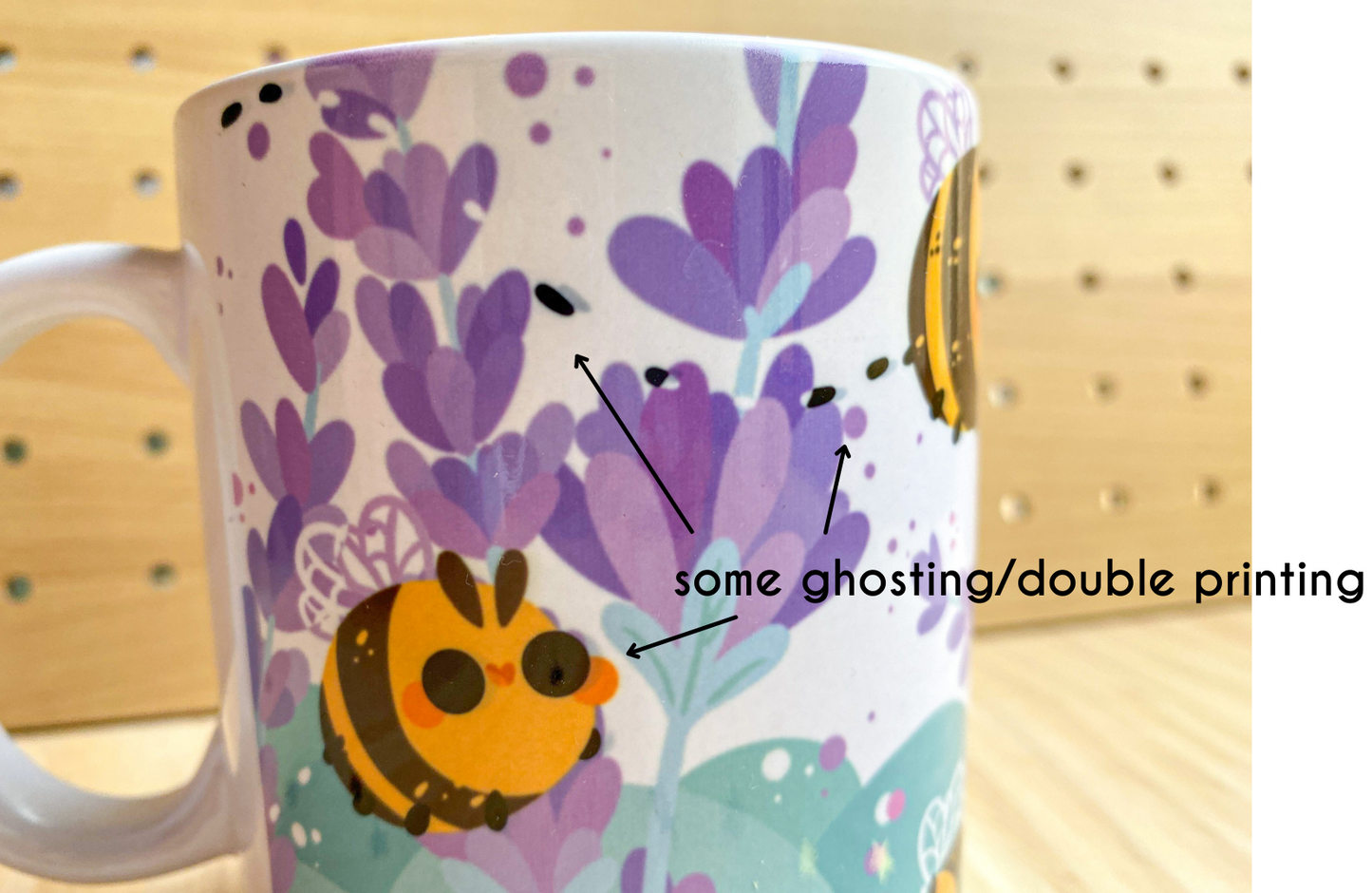 SECONDS Lavender Bees 11oz Ceramic Mug | Dishwasher and Microwave Safe