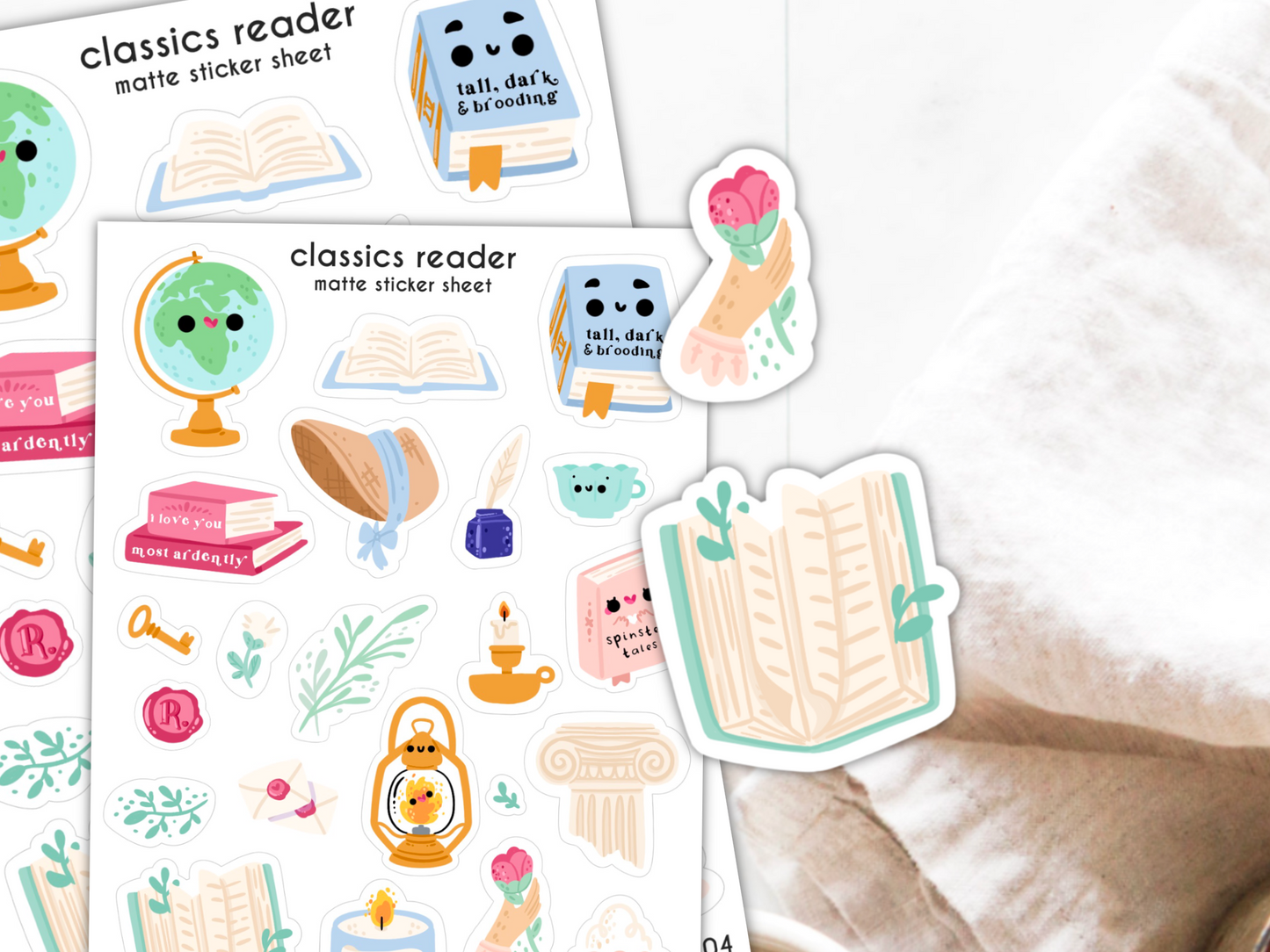 Classics Reader Sticker Sheet | Small Planner Stickers