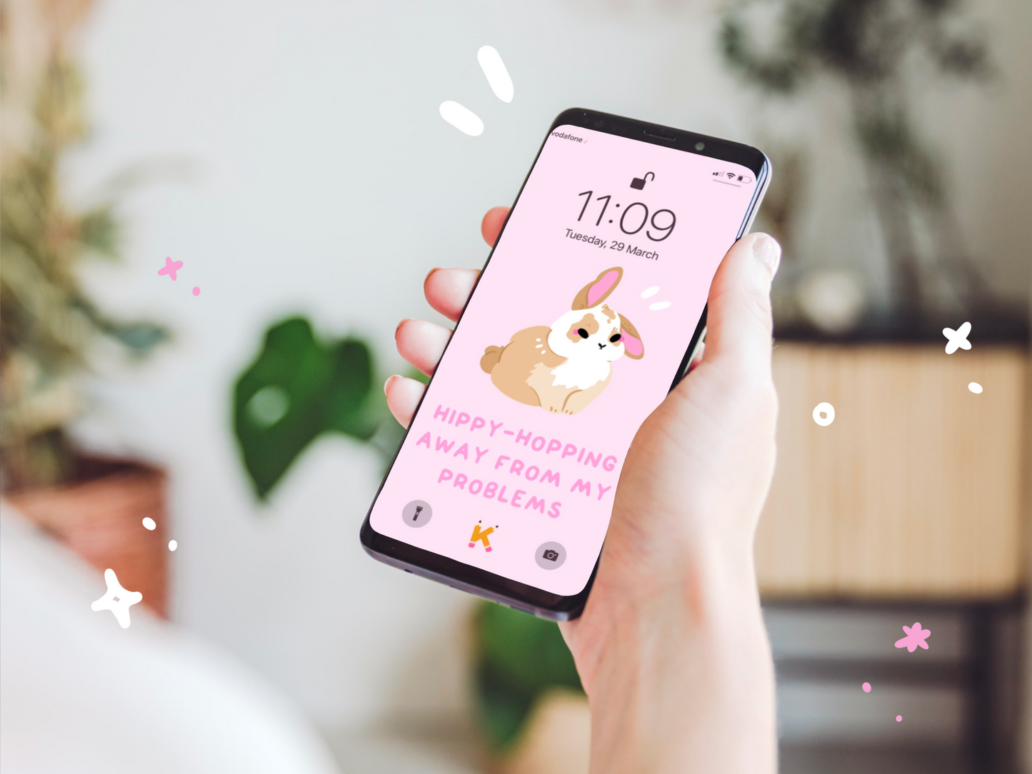 Bunny Phone Wallpaper Duo | Digital Downloads