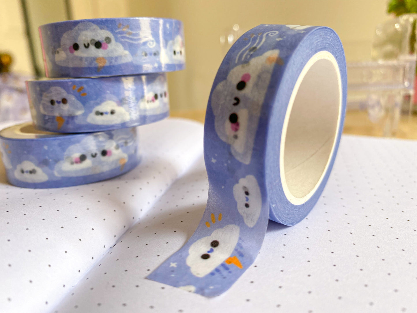 Cloudy Days Washi Tape | Biodegradable Decorative Tape
