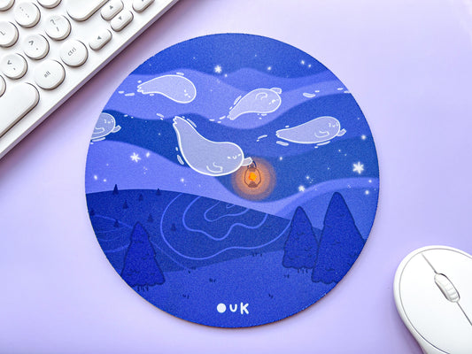 Cosy Ghosts Mousepad | Neoprene Mouse Mat