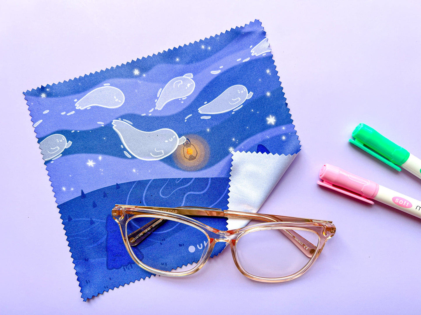 Cosy Ghosts Microfibre Cloth | Glasses & Screen Cleaning