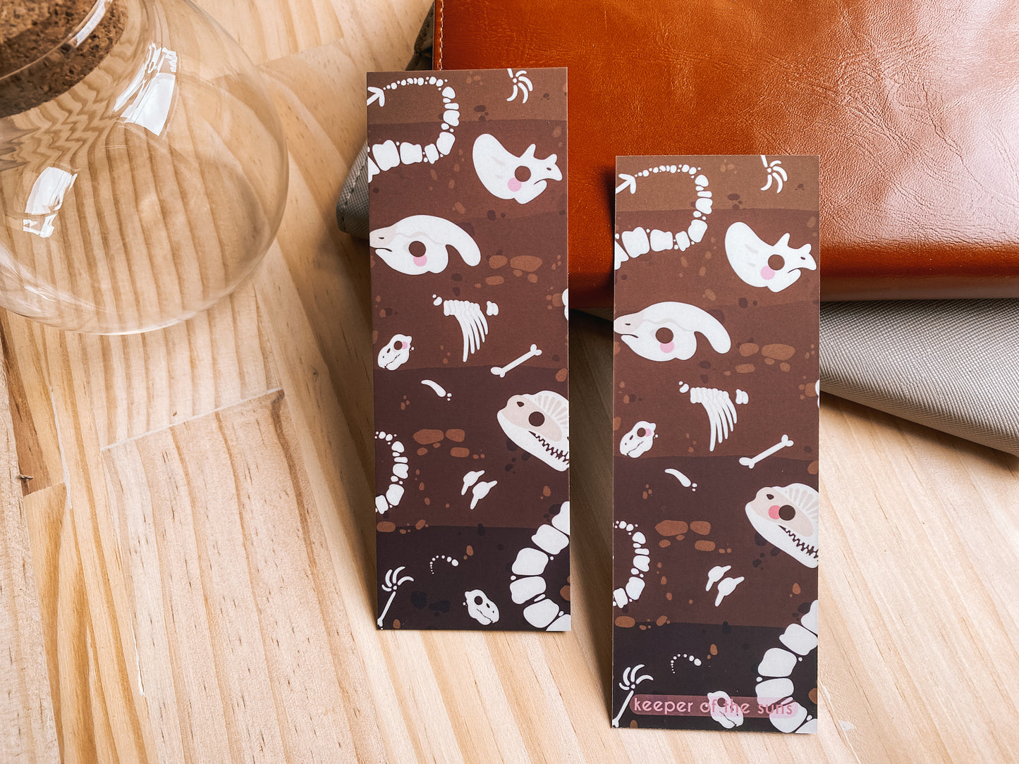 Dino Bones Bookmark | 400gsm Silky Smooth Velvet-Finish Bookmark