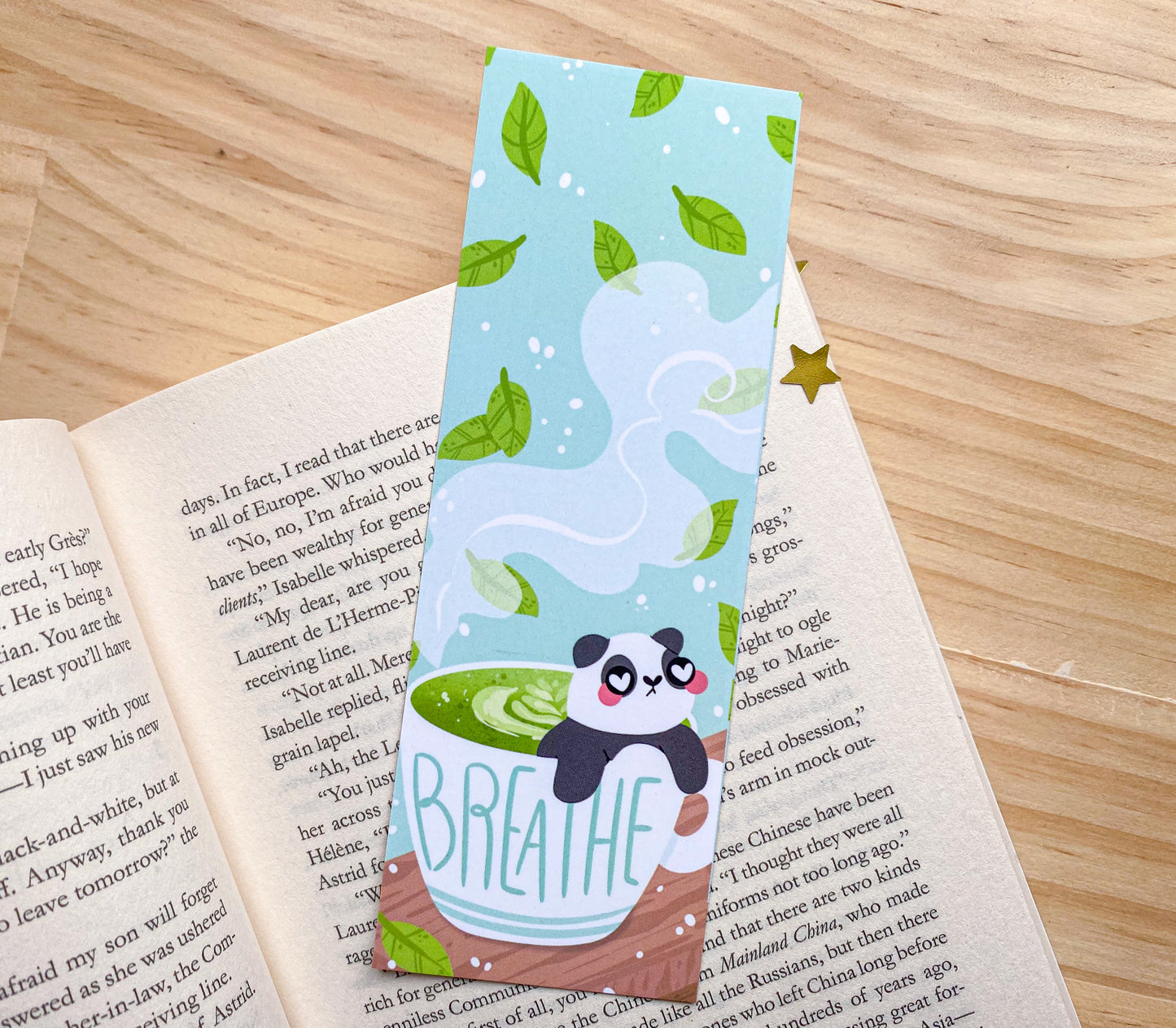 SECONDS Matcha Panda Bookmark | 400gsm Silky Smooth Velvet-Finish Bookmark
