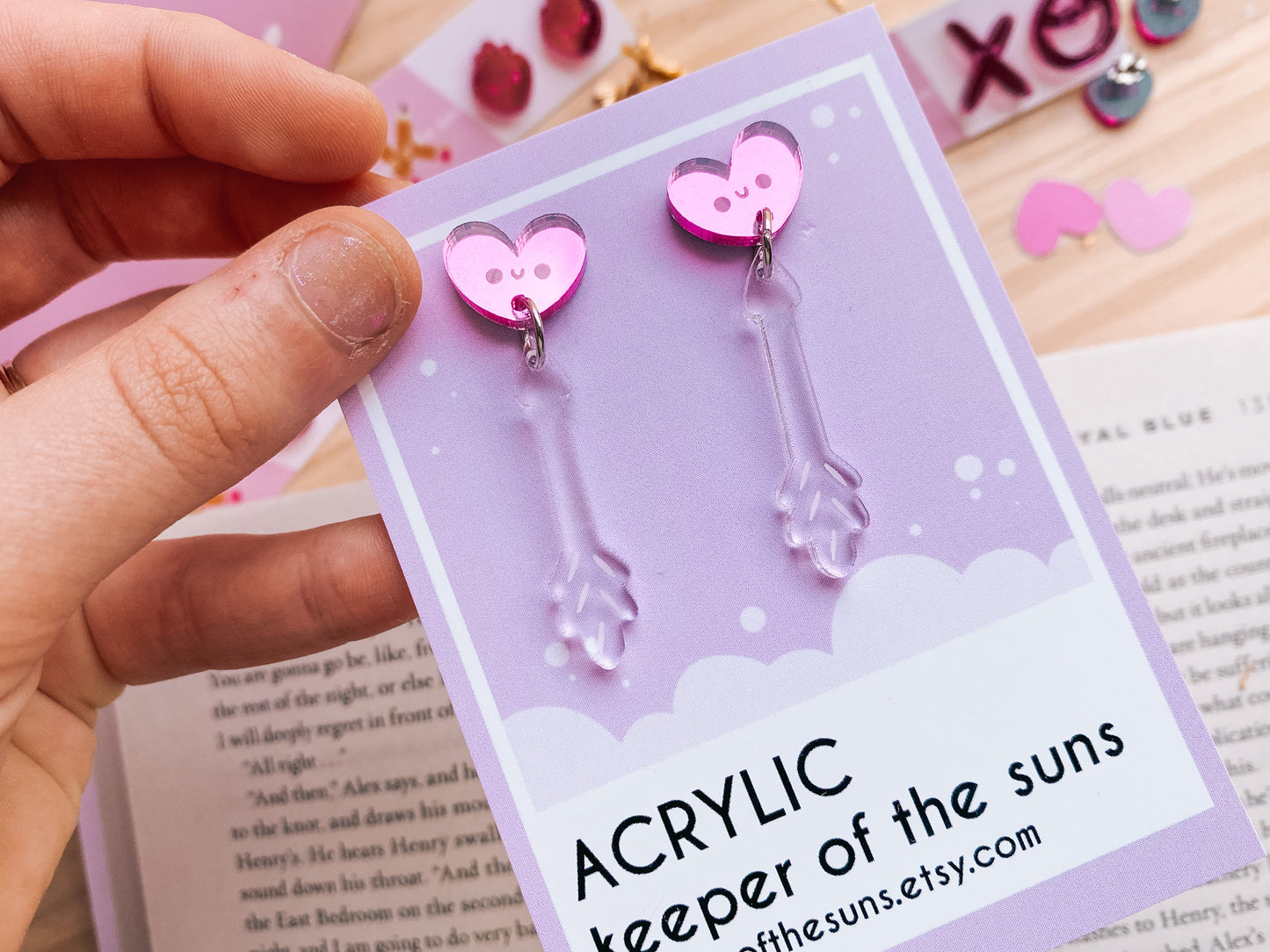 Cupid's Arrow Studs | Layered Acrylic Drop Earrings