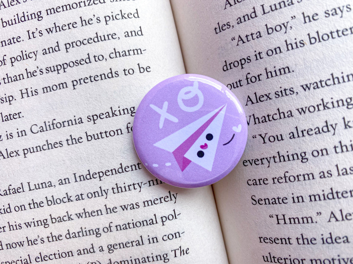 Paper Plane Button Badge | 32mm hand-pressed button