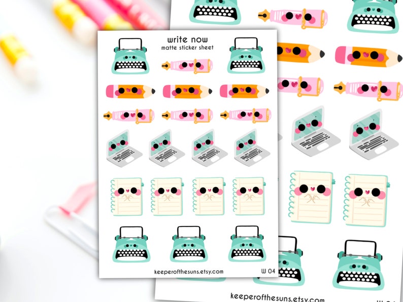 Write Now Sticker Sheet | Small Planner Stickers
